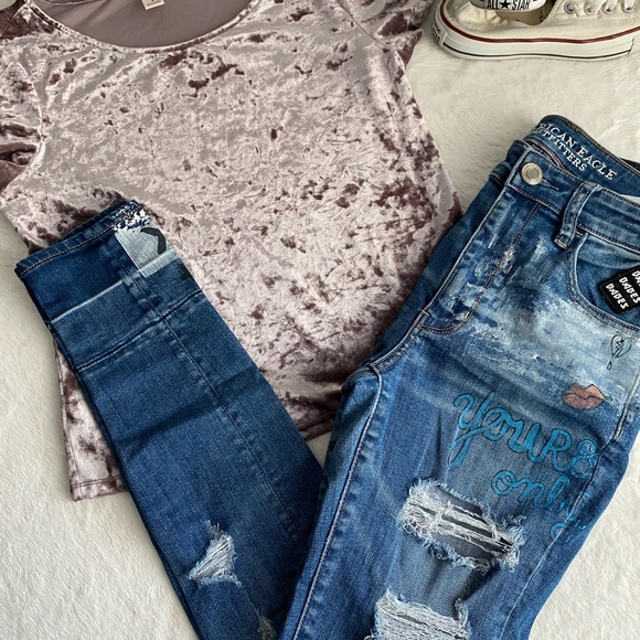 American Eagle graphic jeggings - Picture 6 of 11